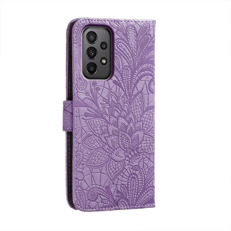 Samsung Galaxy A24 5G Fodral Med Blommigt Tryck Lila