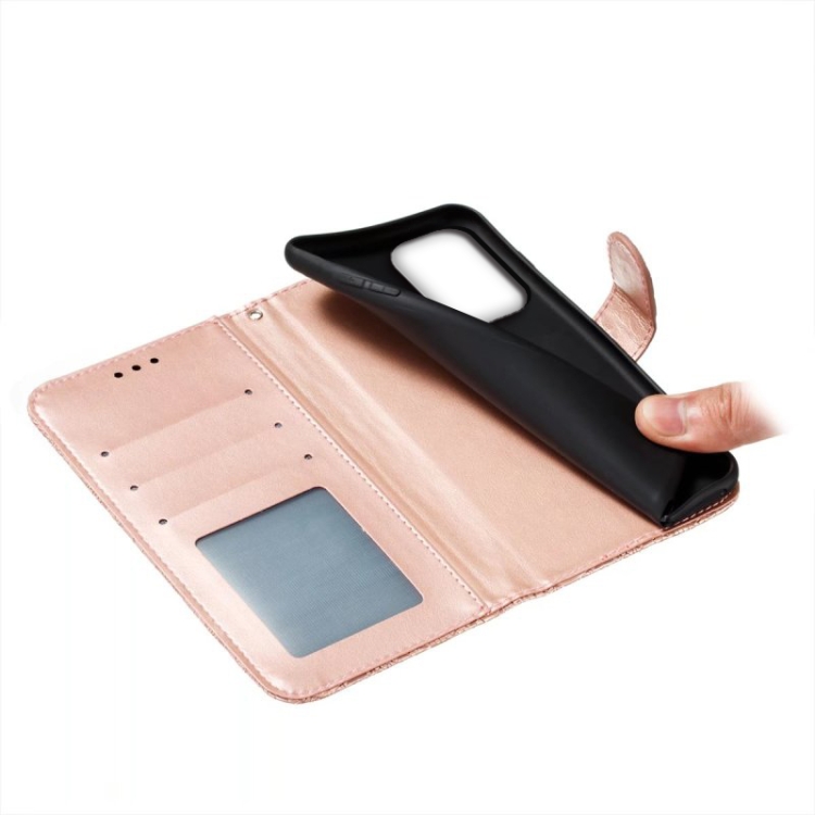  Samsung Galaxy A24 5G Fodral Med Blommigt Tryck Roséguld