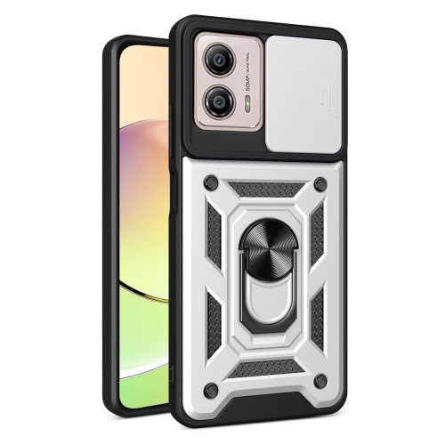  Motorola Moto G13 / G23 / G53 5G Skal CamShield Ring Silver