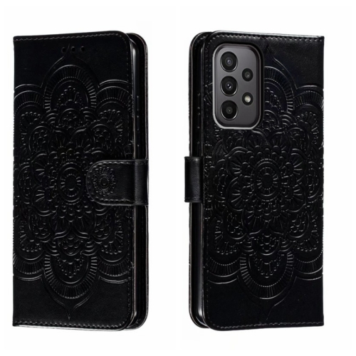  Samsung Galaxy A24 5G Fodral Mandala Läder Svart
