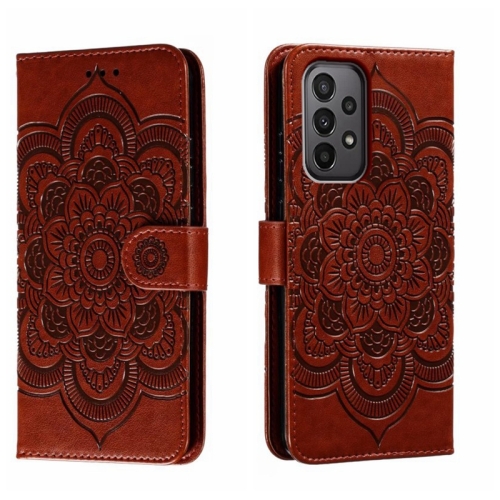  Samsung Galaxy A24 5G Fodral Mandala Läder Brun