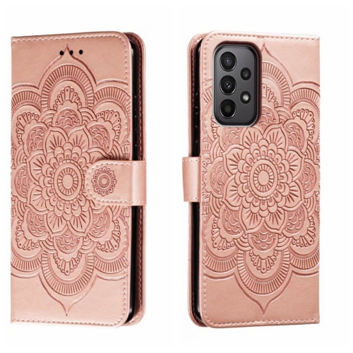  Samsung Galaxy A24 5G Fodral Mandala Läder Roséguld