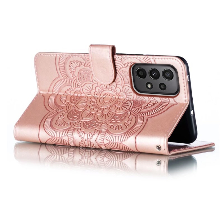  Samsung Galaxy A24 5G Fodral Mandala Läder Roséguld