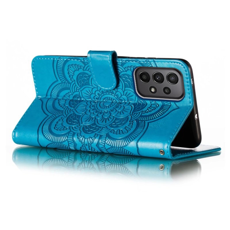  Samsung Galaxy A24 5G Fodral Mandala Läder Blå