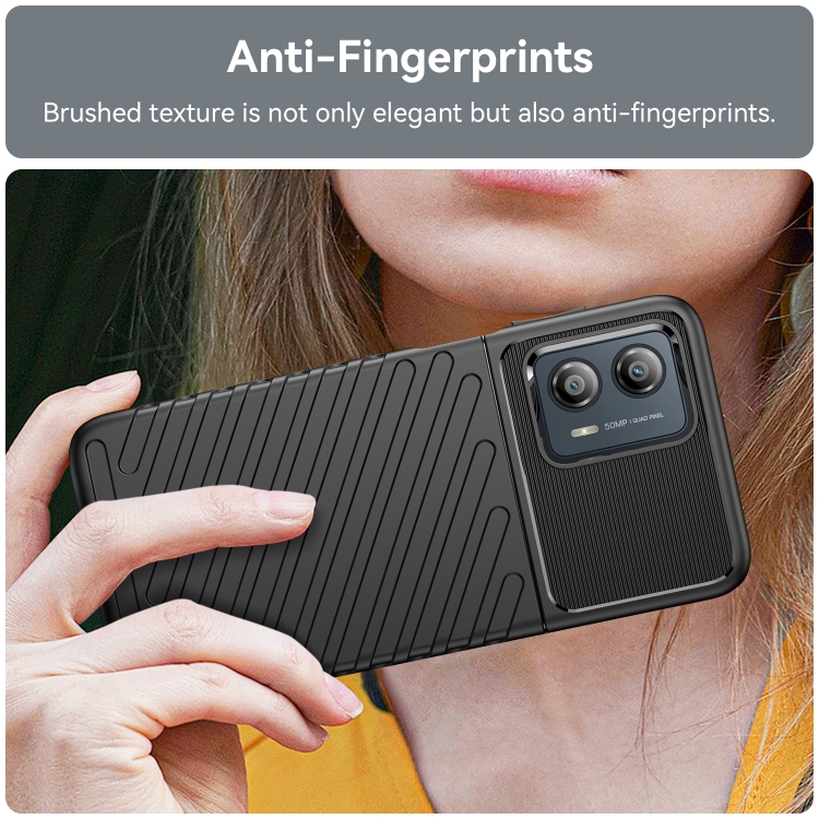  Motorola Moto G13 / G23 / G53 5G Skal Twill Textur Svart