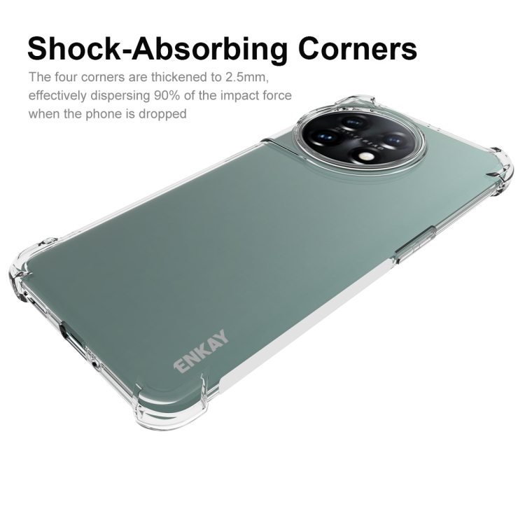ENKAY ENKAY OnePlus 11 5G Skal Shockproof TPU Transparent