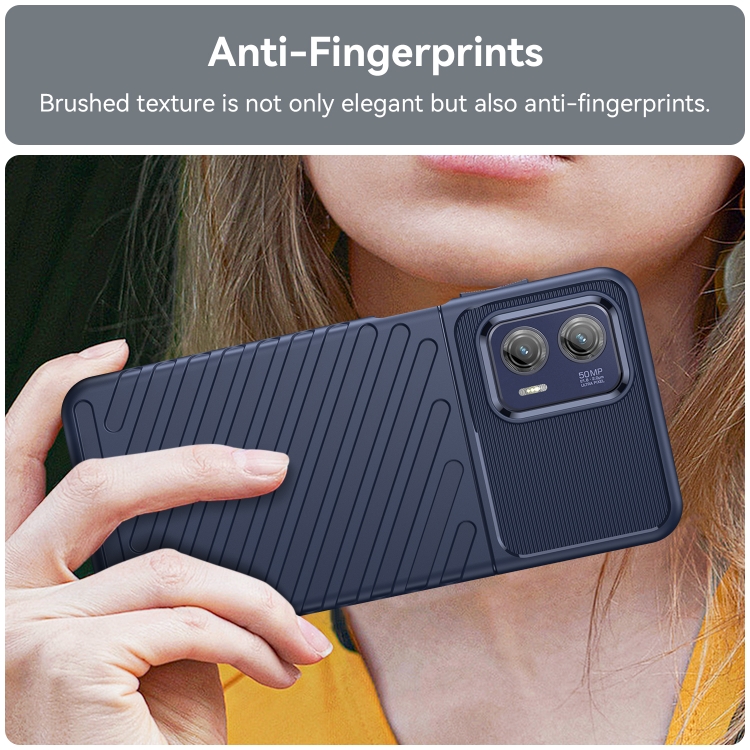 Motorola Moto G73 5G Skal Twill Textur Blå