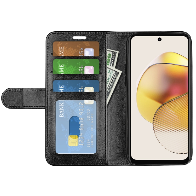  Motorola Moto G73 5G Fodral Crazy Horse Läder Svart