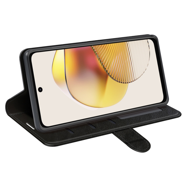  Motorola Moto G73 5G Fodral Crazy Horse Läder Svart