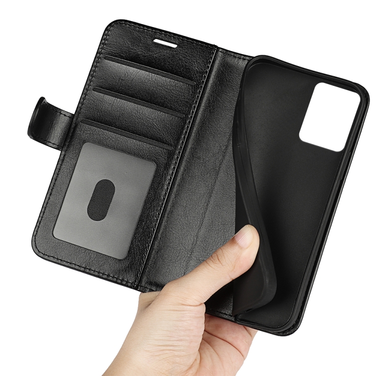  Motorola Moto G73 5G Fodral Crazy Horse Läder Svart