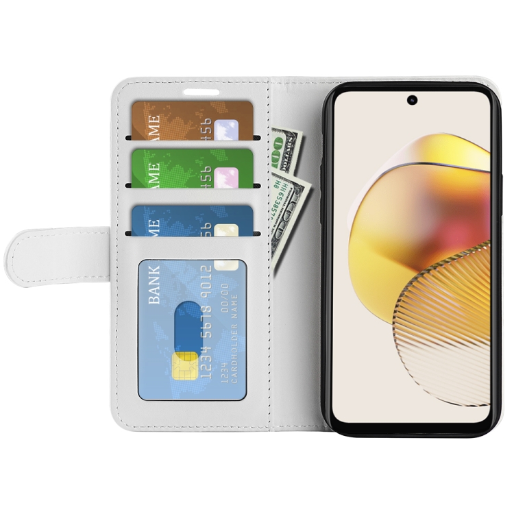  Motorola Moto G73 5G Fodral Crazy Horse Läder Vit