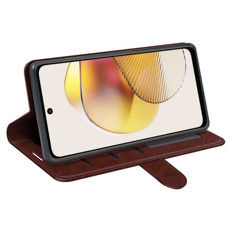  Motorola Moto G73 5G Fodral Crazy Horse Läder Brun