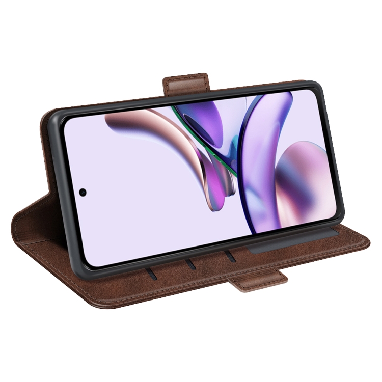  Motorola Moto E13 Fodral Magnetisk Stängning Brun