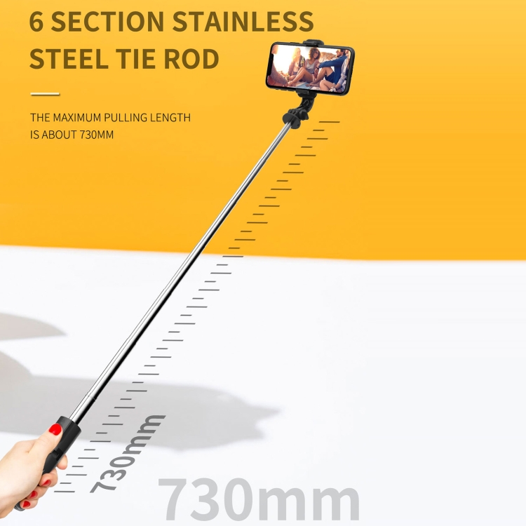  TriPod Selfie Stick Trådlös Bluetooth Svart