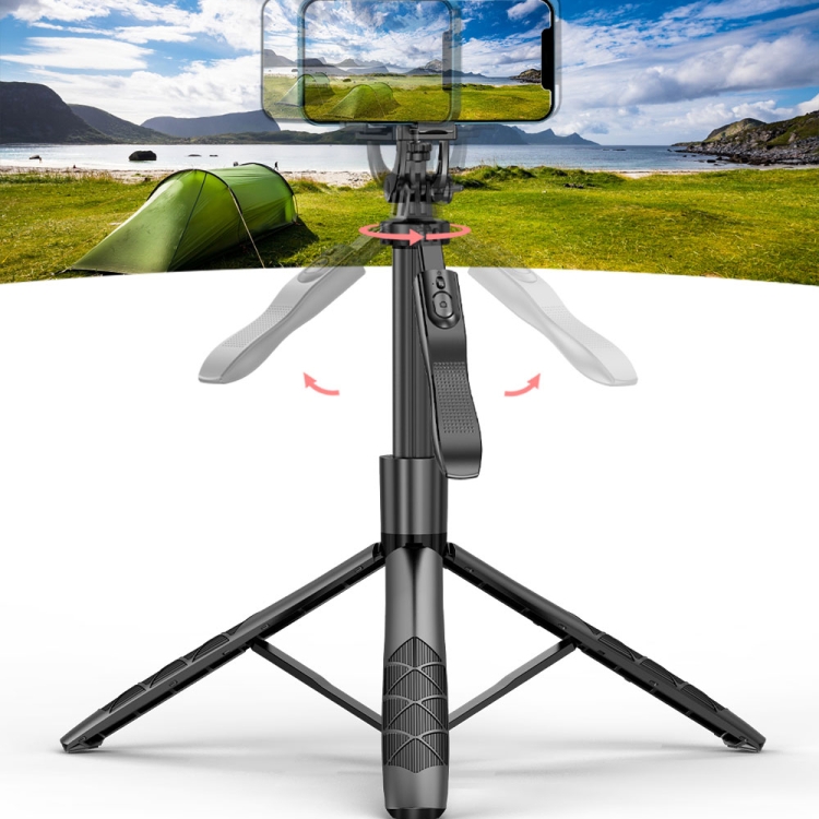  Selfie Stick Tripod 153 cm Bluetooth Svart