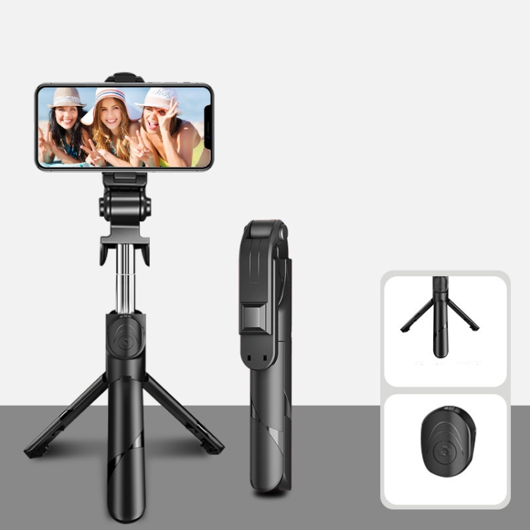  Selfie Stick Tripod Trådlös Bluetooth 360° Svart