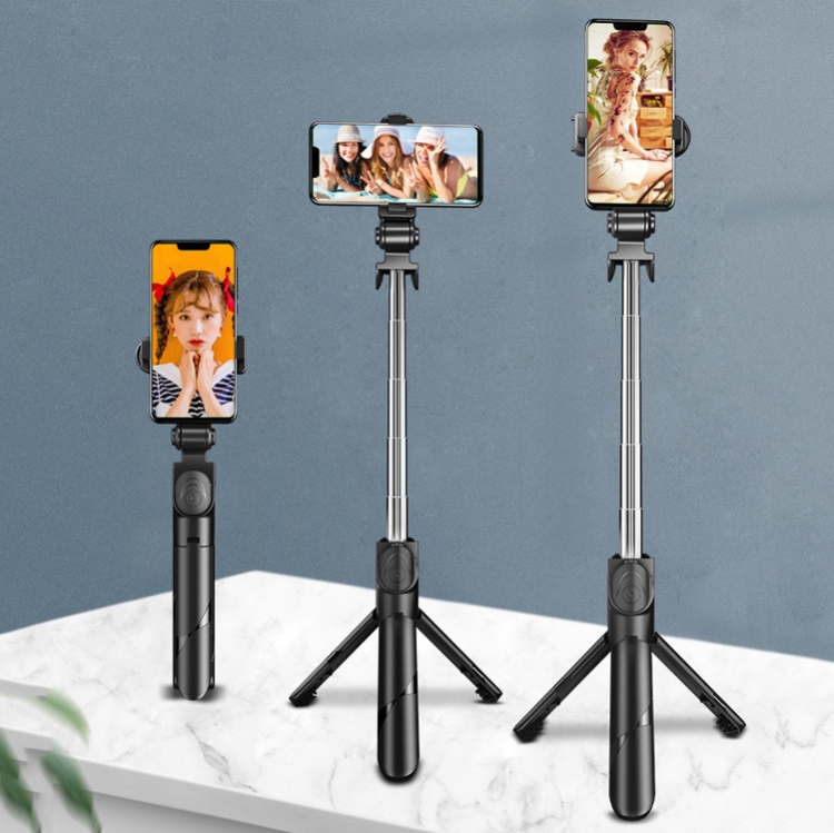  Selfie Stick Tripod Trådlös Bluetooth 360° Svart