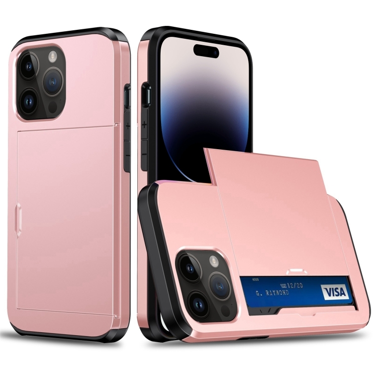  iPhone 15 Pro Max Skal Hybrid Kortfack Roséguld