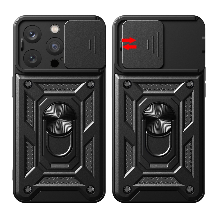  iPhone 15 Pro Max Skal CamShield Ring Hybrid Silver