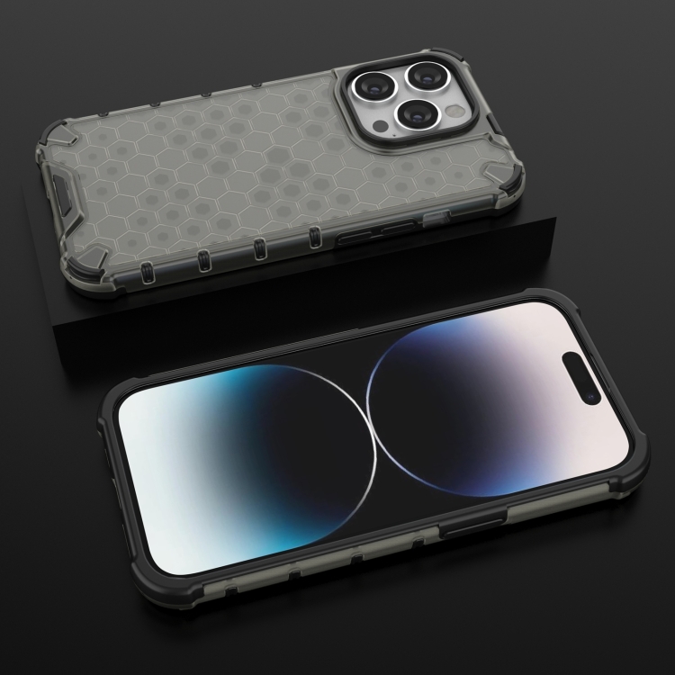  iPhone 15 Pro Max Skal Honeycomb Shockproof Svart