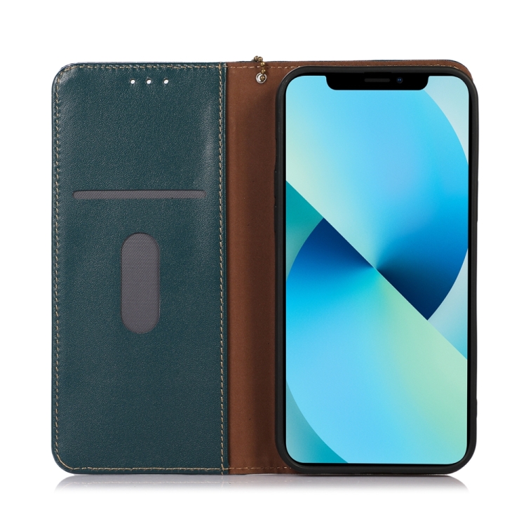 KHAZNEH KHAZNEH iPhone 15 Pro Max Fodral Äkta Läder Grön