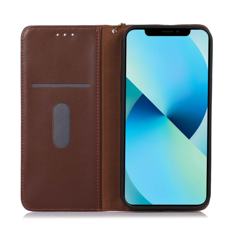 KHAZNEH KHAZNEH iPhone 15 Pro Max Fodral Äkta Läder Brun