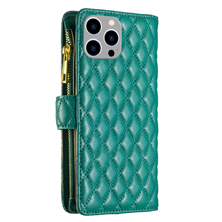  iPhone 15 Pro Max Fodral Diamond Multifunktionell Grön