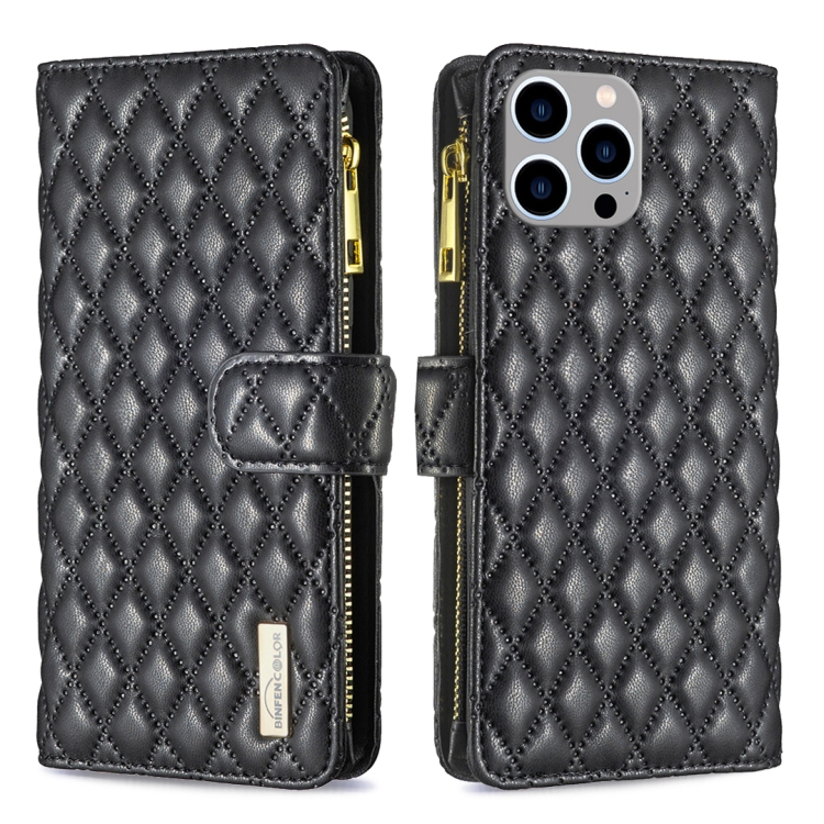 BINFEN BINFEN iPhone 15 Pro Max Fodral Diamond Multifunktionell Svart