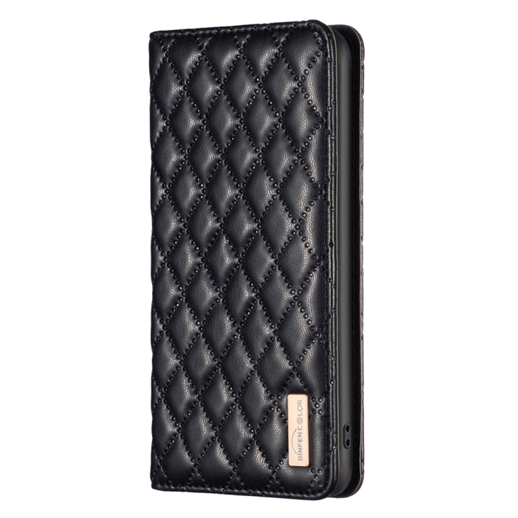 BINFEN BINFEN iPhone 15 Pro Max Fodral Diamond Flip Läder Svart