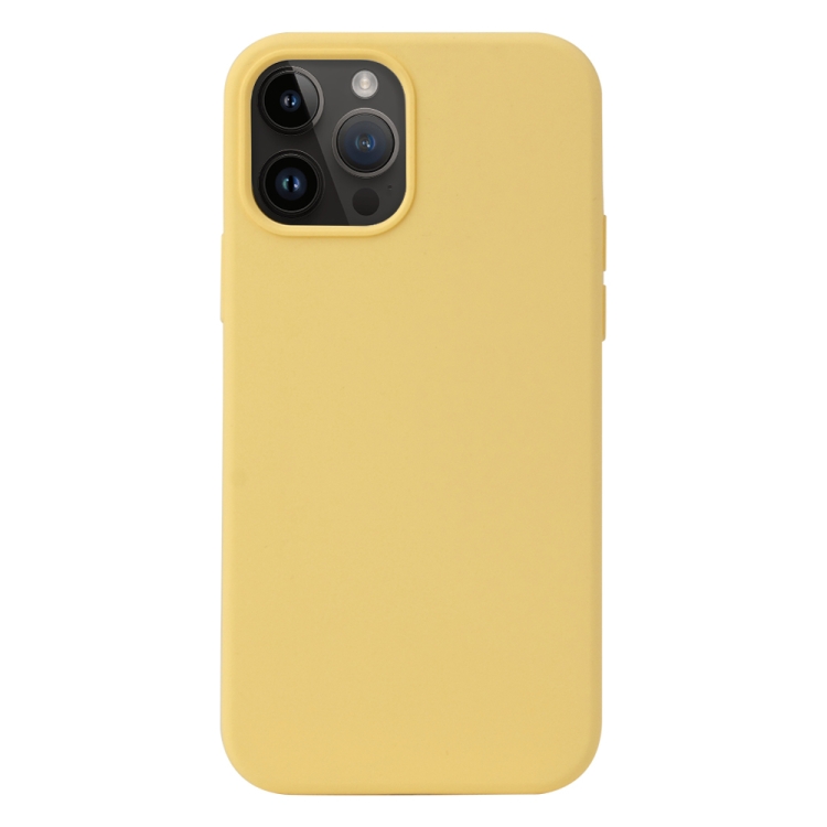  iPhone 15 Pro Max Skal Liquid Silikon Gul
