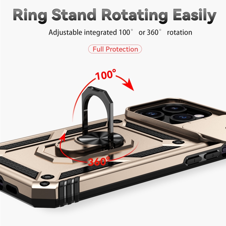  iPhone 15 Pro Max Skal CamShield Armor Ring Guld