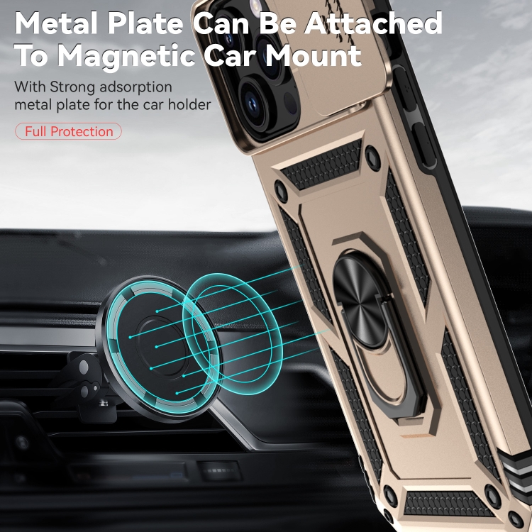  iPhone 15 Pro Max Skal CamShield Armor Ring Guld