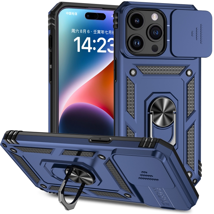  iPhone 15 Pro Max Skal CamShield Armor Ring Blå