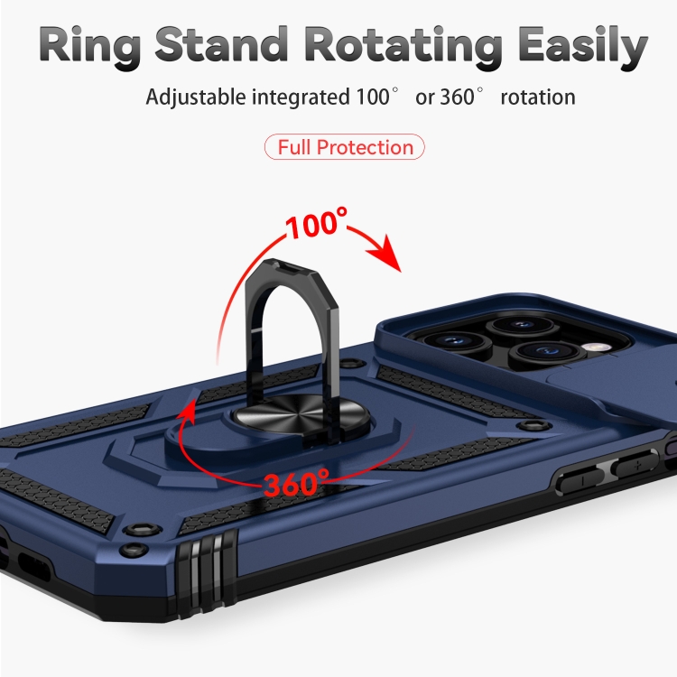  iPhone 15 Pro Max Skal CamShield Armor Ring Blå