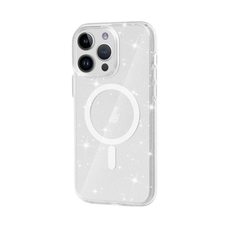  iPhone 15 Pro Max Skal MagSafe Glitter Transparent