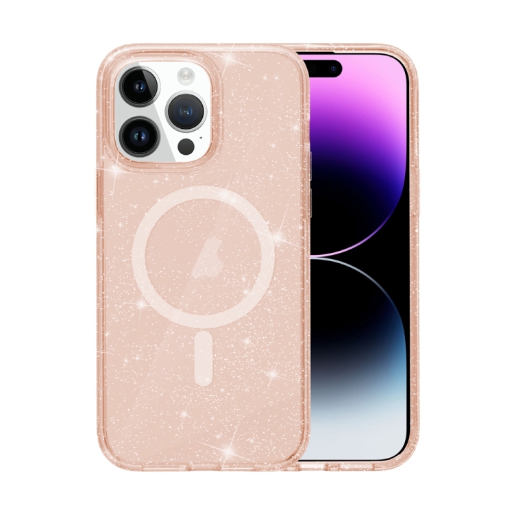  iPhone 15 Pro Max Skal MagSafe Glitter Guld