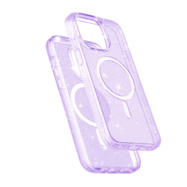 iPhone 15 Pro Max Skal MagSafe Glitter Lila
