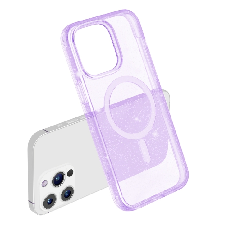  iPhone 15 Pro Max Skal MagSafe Glitter Lila