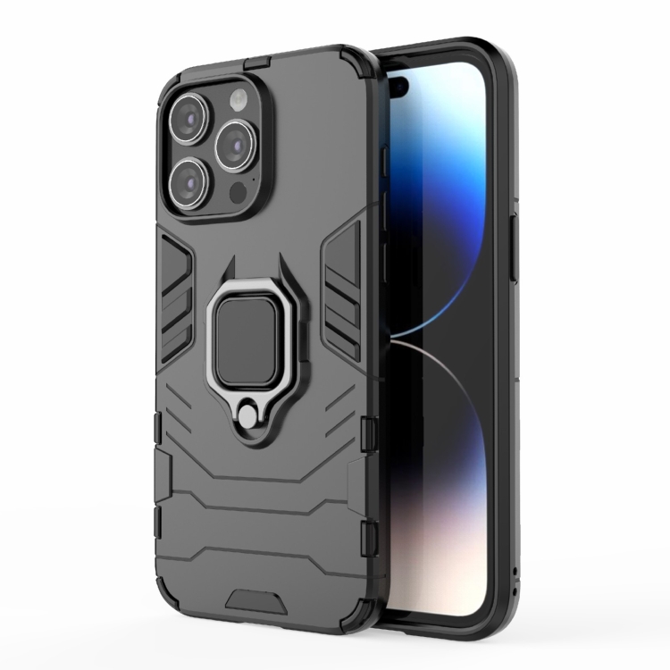  iPhone 15 Pro Max Skal Hybrid Armor Ring Svart