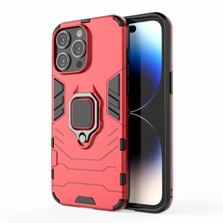  iPhone 15 Pro Max Skal Hybrid Armor Ring Röd