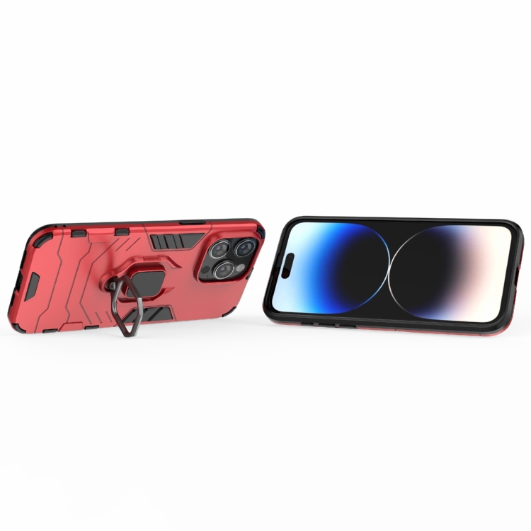  iPhone 15 Pro Max Skal Hybrid Armor Ring Röd