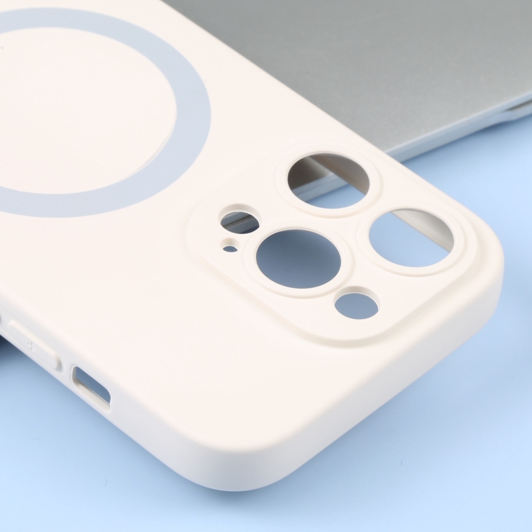  iPhone 15 Pro Max Skal MagSafe Liquid Silikon Vit