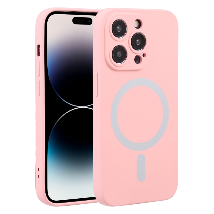  iPhone 15 Pro Max Skal MagSafe Liquid Silikon Rosa