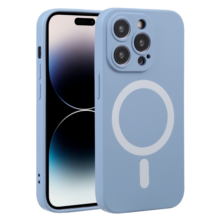  iPhone 15 Pro Max Skal MagSafe Liquid Silikon Lilagrå