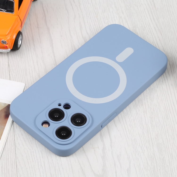  iPhone 15 Pro Max Skal MagSafe Liquid Silikon Lilagrå