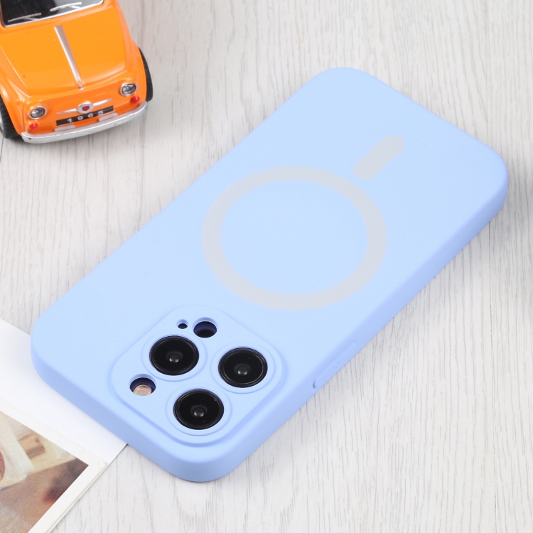  iPhone 15 Pro Max Skal MagSafe Liquid Silikon Ljus Lila