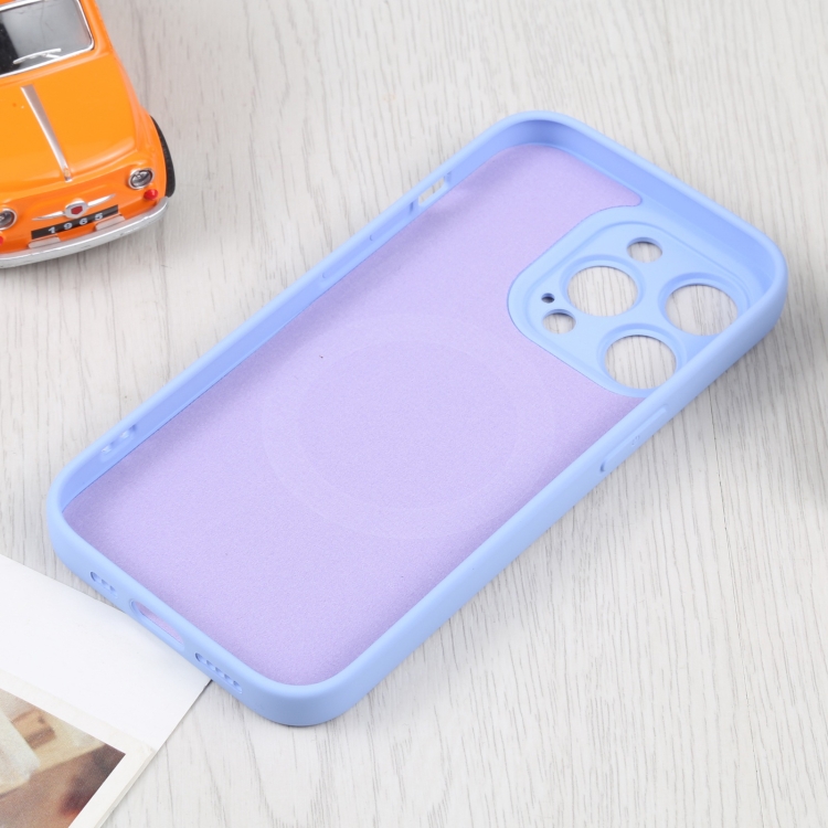  iPhone 15 Pro Max Skal MagSafe Liquid Silikon Ljus Lila