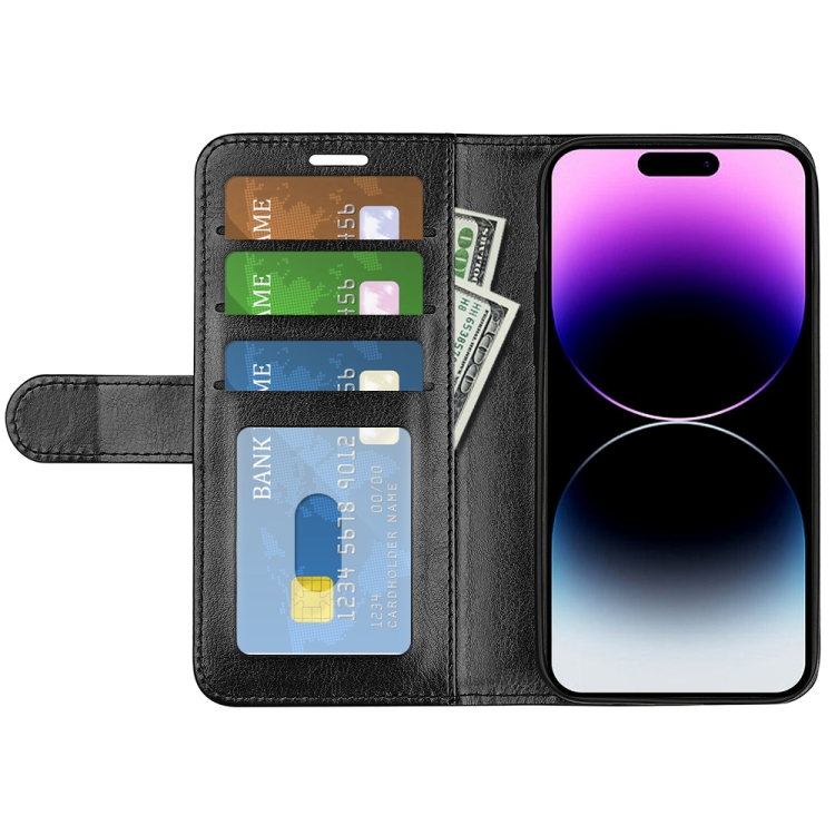  iPhone 15 Pro Max Fodral Läder Svart