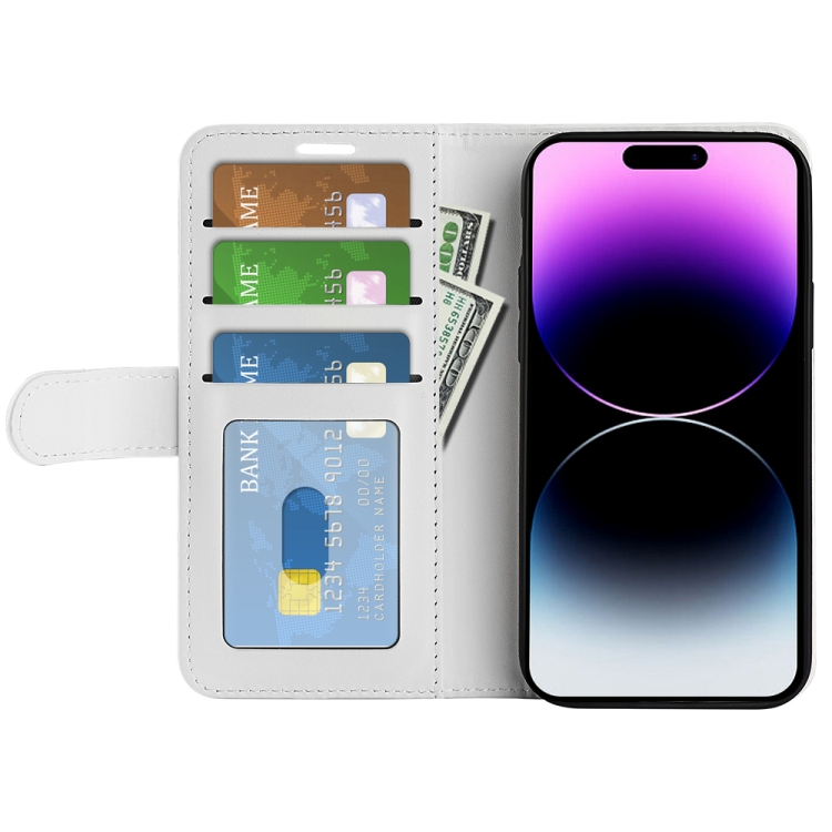  iPhone 15 Pro Max Fodral Läder Vit