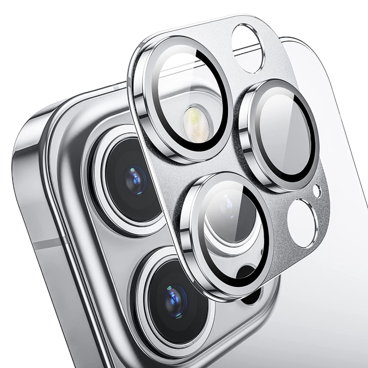 ENKAY ENKAY iPhone 15 Pro / 15 Pro Max Linsskydd Aluminium Härdat Glas
